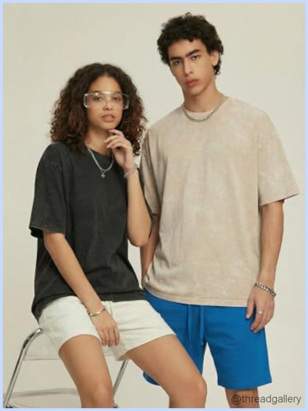 3 Pack Vintage Washed Oversized Cotton Tees Relaxed Crewneck T-Shirts - Picture 4 of 6